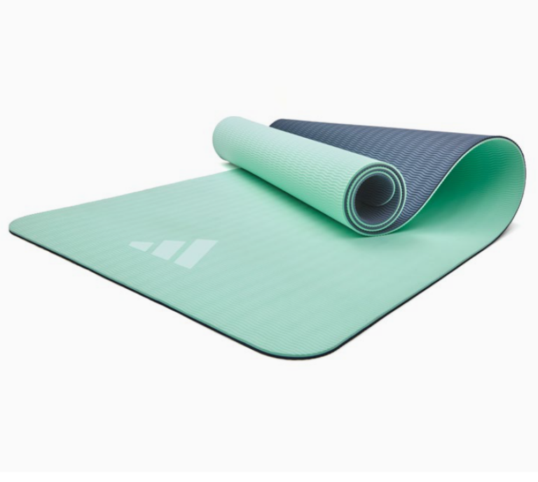 Adidas Dobbeltsidet 6 mm Yogamåtte - 176 x 61 cm - Blå/Mint