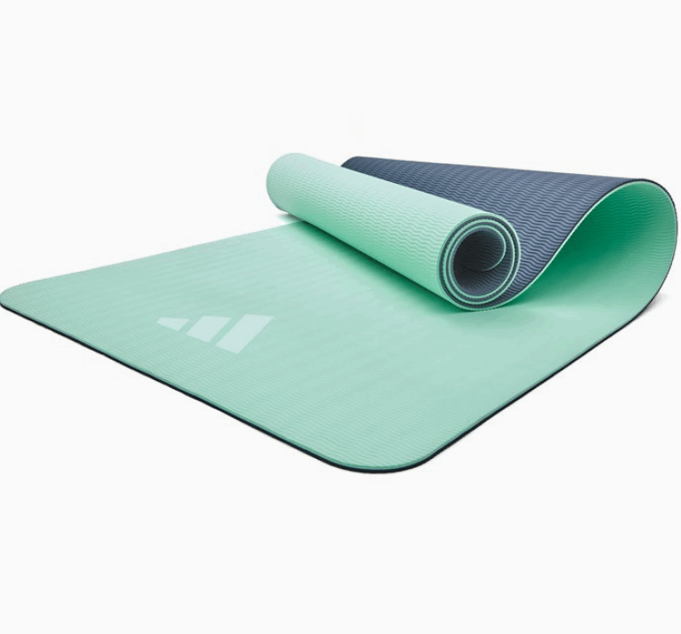 Adidas Dobbeltsidet 6mm Yogamåtte - 6mm - Blå/Mint