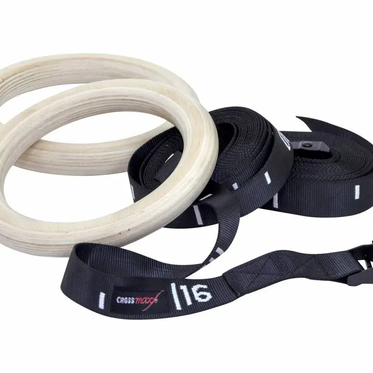 Crossmaxx Gymnastikringe Træ (Sæt)