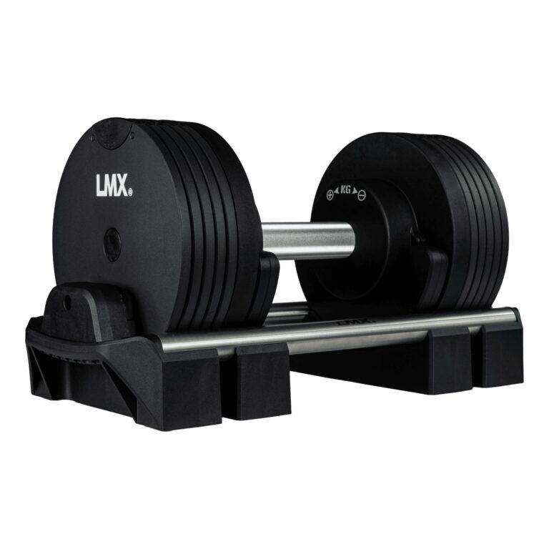 LMX. Adjustable dumbbell justerbar håndvægt 2-24/32/40 kg inkl. holder til home gym og fitnesscenter