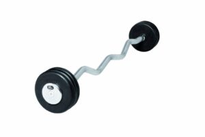 Lifemaxx EZ Vægtstang (12 kg) - curl vægtstang med faste skiver. Perfekt til biceps- og triceps øvelser.
