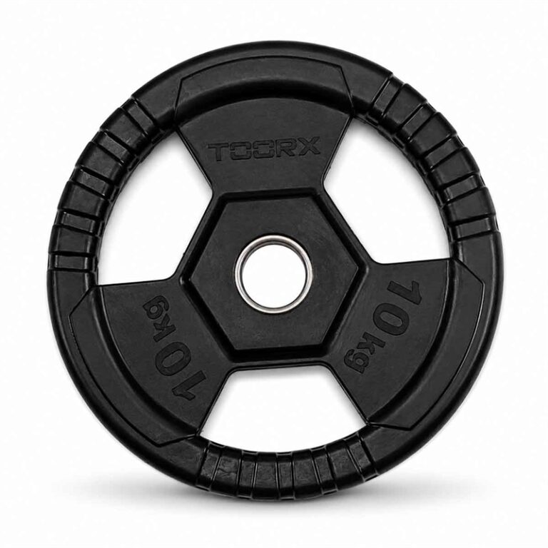 Toorx Gummibelagte Vægtskive - 10 kg - Sort
