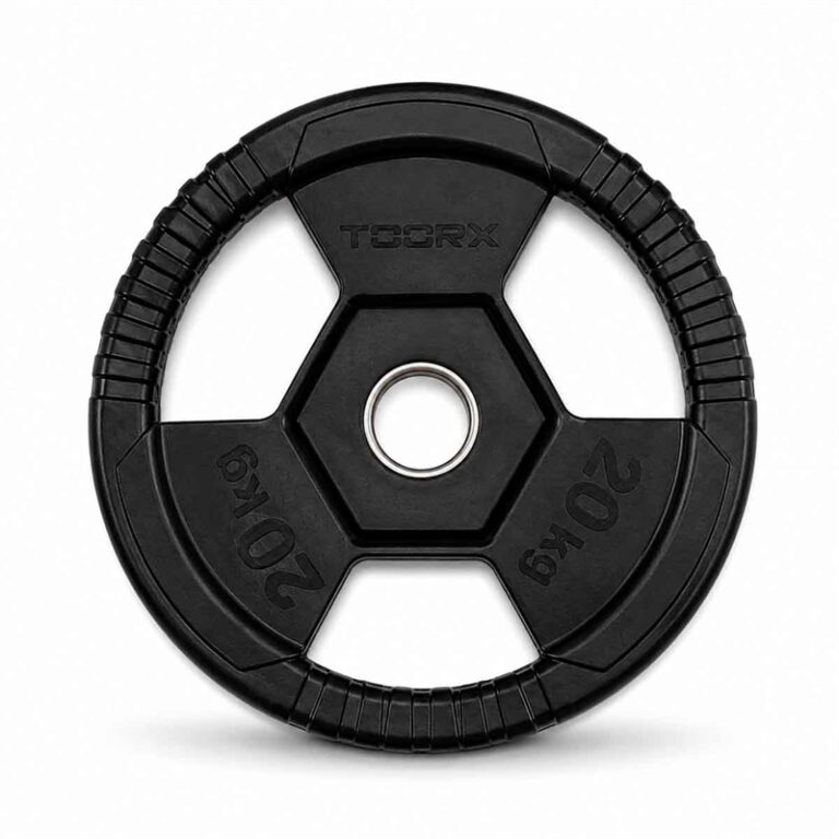 Toorx Gummibelagte Vægtskive - 20 kg - Sort