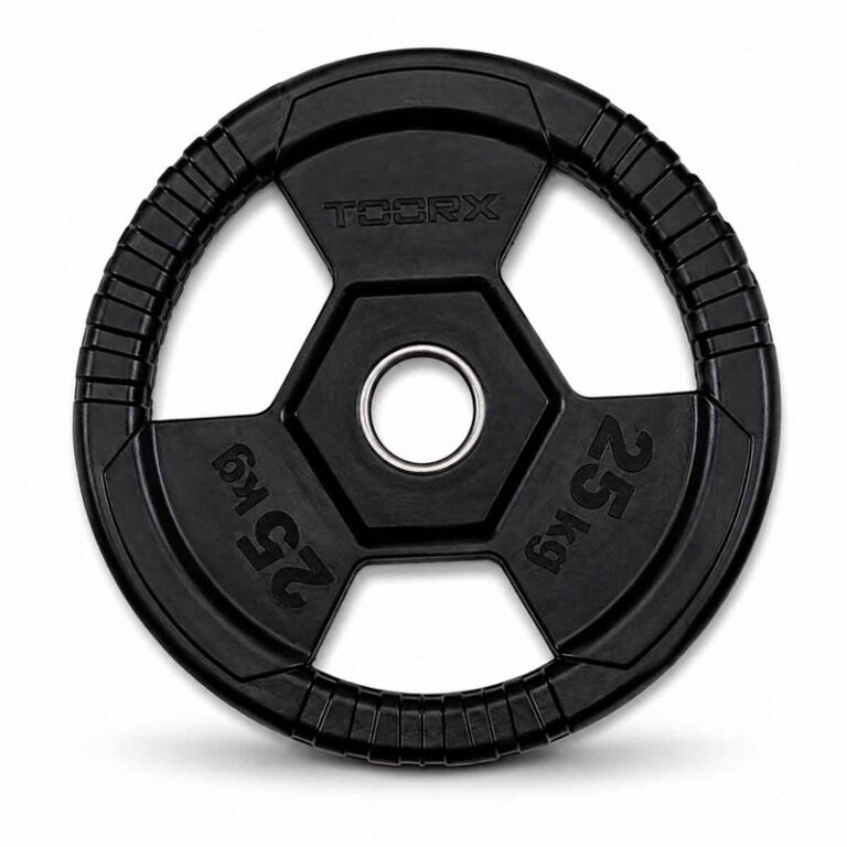 Toorx Gummibelagte Vægtskive - 25 kg - Sort