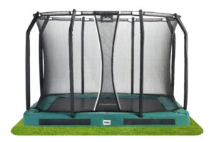 Trampolin Salta Premium Ground 305 × 214 – grøn, rektangulær
